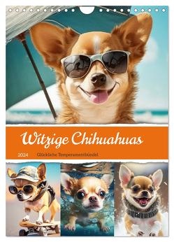 Witzige Chihuahuas. Glückliche Temperamentbündel (Wandkalender 2024 DIN A4 hoch), CALVENDO Monatskalender von Hurley,  Rose