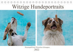 Witzige Hundeportraits – Riesenspaß beim Würstchen-Schnappen (Tischkalender 2022 DIN A5 quer) von Teßen,  Sonja
