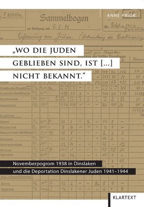 „Wo die Juden geblieben sind, ist […] nicht bekannt.“ von Prior,  Anne