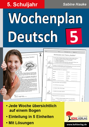 Wochenplan Deutsch / Klasse 5 von Hauke,  Sabine