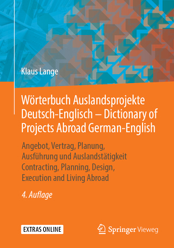 Wörterbuch Auslandsprojekte Deutsch-Englisch – Dictionary of Projects Abroad German-English von Lange,  Klaus