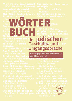 Wörterbuch der jüdischen Geschäfts- und Umgangssprache von Siewert,  Klaus