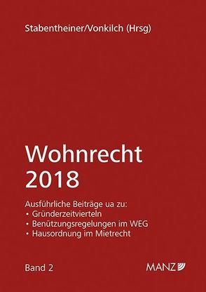 Wohnrecht 2018 von Stabentheiner,  Johannes, Vonkilch,  Andreas