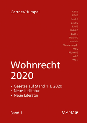 Wohnrecht 2020 von Gartner,  Herbert, Humpel,  Nikolaus