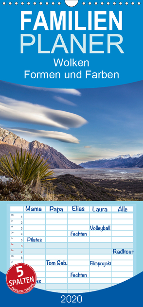 Wolken – Formen und Farben – Familienplaner hoch (Wandkalender 2020 , 21 cm x 45 cm, hoch) von Reutter,  Philipp