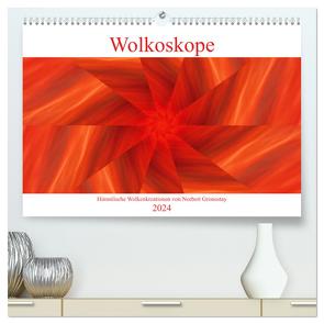 Wolkoskope – Himmlische Wolkenkreationen (hochwertiger Premium Wandkalender 2024 DIN A2 quer), Kunstdruck in Hochglanz von Gronostay,  Norbert