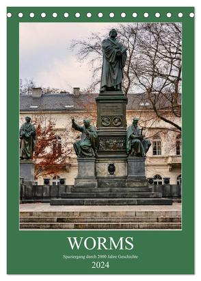 Worms – Spaziergang durch 2000 Jahre Geschichte (Tischkalender 2024 DIN A5 hoch), CALVENDO Monatskalender von Bartruff,  Thomas