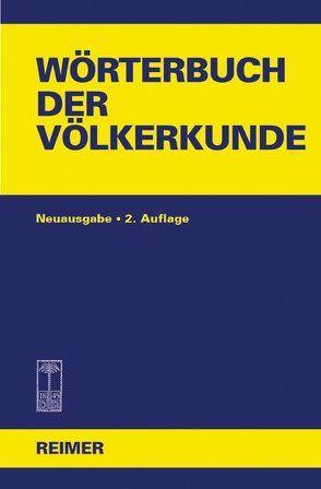 Wörterbuch der Völkerkunde von Hirschberg,  Walter