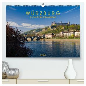 Würzburg – Im Lauf der Jahreszeiten (hochwertiger Premium Wandkalender 2024 DIN A2 quer), Kunstdruck in Hochglanz von Müther,  Volker