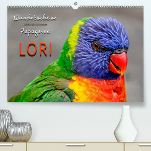 Wunderschöne Papageien – Lori (Premium, hochwertiger DIN A2 Wandkalender 2022, Kunstdruck in Hochglanz) von Roder,  Peter