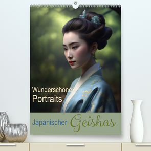 Wunderschöne Portraits Japanischer Geishas (hochwertiger Premium Wandkalender 2024 DIN A2 hoch), Kunstdruck in Hochglanz von Augusto,  Carina