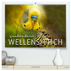 Wunderschöner Wellensittich (hochwertiger Premium Wandkalender 2024 DIN A2 quer), Kunstdruck in Hochglanz von Roder,  Peter