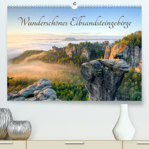 Wunderschönes Elbsandsteingebirge (Premium, hochwertiger DIN A2 Wandkalender 2023, Kunstdruck in Hochglanz) von Valjak,  Michael