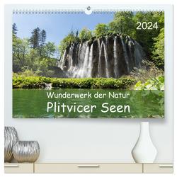 Wunderwerk der Natur: Plitvicer Seen (hochwertiger Premium Wandkalender 2024 DIN A2 quer), Kunstdruck in Hochglanz von Hauschild,  Andre