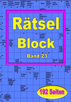 XL-Rätsel-Block in grosser Schrift