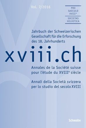 xviii.ch Vol. 7/2016 von Boscani Leoni,  Simona, Nicoli,  Miriam