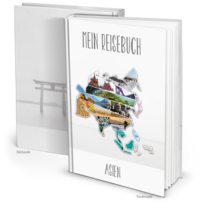 XXL Kontinent ASIEN Reisetagebuch (Hardcover A4, Blankoseiten)