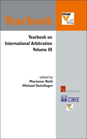 Yearbook on International Arbitration von Geistlinger,  Michael, Roth,  Mariannne