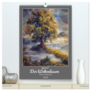 Yggdrasil – Der Baum des Lebens (hochwertiger Premium Wandkalender 2024 DIN A2 hoch), Kunstdruck in Hochglanz von Wunderlich,  Simone