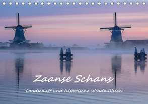 Zaanse Schans – Landschaft und historische Windmühlen (Tischkalender 2021 DIN A5 quer) von Hackstein,  Bettina