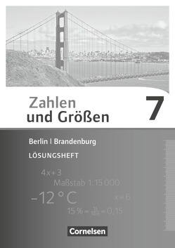 Zahlen und Größen – Berlin und Brandenburg – 7. Schuljahr von Gabriel,  Ilona, Knospe,  Ines, Verhoeven,  Martina, Wennekers,  Udo