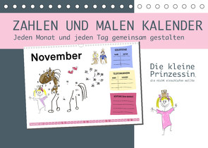 Zahlen und Malen Kalender mit der kleinen Prinzessin (Tischkalender 2022 DIN A5 quer) von dmr, steckandose