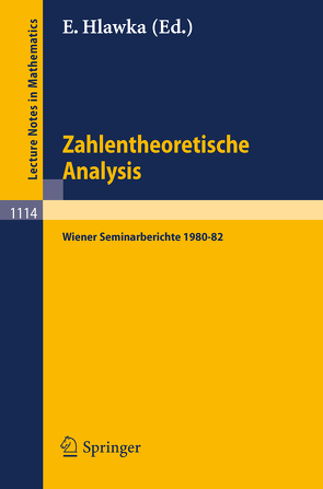 Zahlentheoretische Analysis von Hlawka,  E.