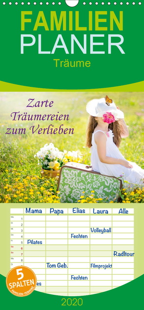 Zarte Träumereien zum Verlieben – Familienplaner hoch (Wandkalender 2020 , 21 cm x 45 cm, hoch) von Roder,  Peter