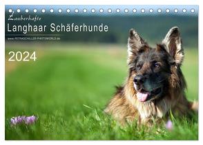 Zauberhafte Langhaar Schäferhunde (Tischkalender 2024 DIN A5 quer), CALVENDO Monatskalender von Schiller,  Petra