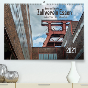 Zeche und Kokerei Zollverein Essen: Industrie-Architektur (Premium, hochwertiger DIN A2 Wandkalender 2021, Kunstdruck in Hochglanz) von Herm,  Olaf