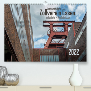 Zeche und Kokerei Zollverein Essen: Industrie-Architektur (Premium, hochwertiger DIN A2 Wandkalender 2022, Kunstdruck in Hochglanz) von Herm,  Olaf