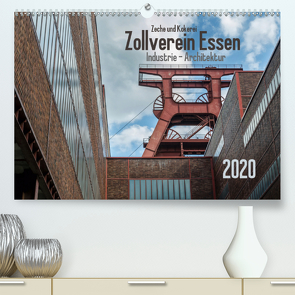 Zeche und Kokerei Zollverein Essen: Industrie-Architektur (Premium, hochwertiger DIN A2 Wandkalender 2020, Kunstdruck in Hochglanz) von Herm,  Olaf