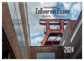 Zeche und Kokerei Zollverein Essen: Industrie-Architektur (Wandkalender 2024 DIN A3 quer), CALVENDO Monatskalender von Herm,  Olaf