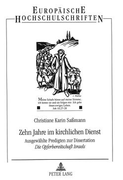 Zehn Jahre im kirchlichen Dienst von Sassmann,  Christiane Karin