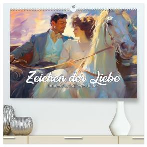 Zeichen der Liebe Impressionistische Bilder (hochwertiger Premium Wandkalender 2024 DIN A2 quer), Kunstdruck in Hochglanz von Brunner-Klaus,  Liselotte