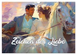 Zeichen der Liebe Impressionistische Bilder (Wandkalender 2024 DIN A3 quer), CALVENDO Monatskalender von Brunner-Klaus,  Liselotte