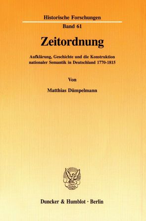 Zeitordnung. von Dümpelmann,  Matthias