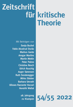 Zeitschrift für kritische Theorie / Zeitschrift für kritische Theorie, Heft 54/55 von Buckel,  Sonja, Durao,  Fabio Akcelrud, Gante,  Markus, Krämer,  Sven, Martins,  Ansgar, Mettin,  Martin, Palme,  Peter, Resch,  Christine, Ruschig,  Ulrich, Schweppenhäuser,  Gerhard, Sonderegger,  Ruth, Sörensen,  Asger, Stieber,  Mirko, Umrath,  Barbara, Vaccari,  Ulisses Razzante, Wallat,  Hendrik