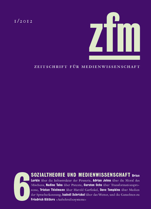 Zeitschrift für Medienwissenschaft 6 von Medienwissenschaft,  Gesellschaft für