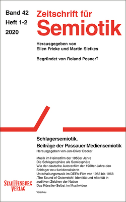 Zeitschrift für Semiotik / Schlagersemiotik von Decker,  Jan-Oliver