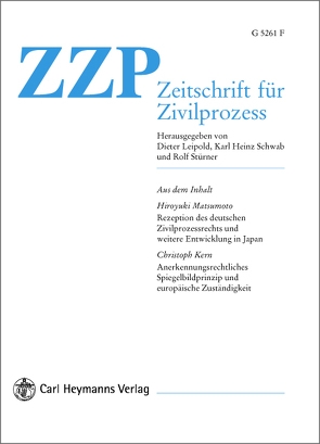 Zeitschrift für Zivilprozess International. ZZP Int. Jahrbuch des… / Zeitschrift für Zivilprozess International.