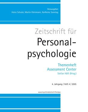 Zeitschrift für Personalpsychologie von Höft,  Stefan