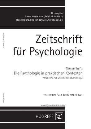 Zeitschrift für Psychologie von Ash,  Mitchell G, Sturm,  Thomas