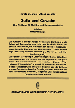 Zelle und Gewebe von Lindner,  D., Sajonski,  Harald, Smollich,  Alfred