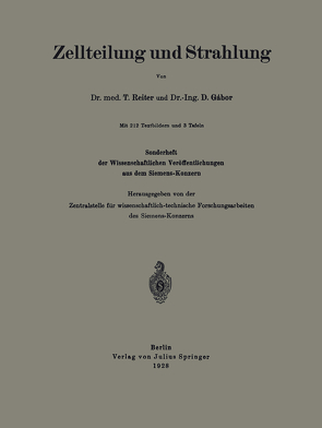 Zellteilung und Strahlung von Gábor,  D., Reiter,  T.