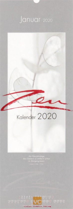 Zen-Kalender 2020 von Orth,  Vis