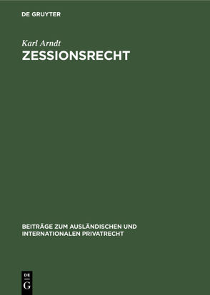 Zessionsrecht von Arndt,  Karl