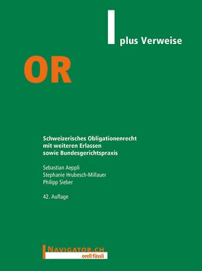 ZGB/OR plus Verweise von Aeppli,  Sebastian, Hrubesch-Millauer,  Stephanie, Sieber,  Philipp