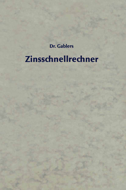 Zinsschnellrechner von Gablers