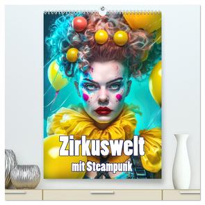 Zirkuswelt mit Steampunk (hochwertiger Premium Wandkalender 2024 DIN A2 hoch), Kunstdruck in Hochglanz von Brunner-Klaus,  Liselotte